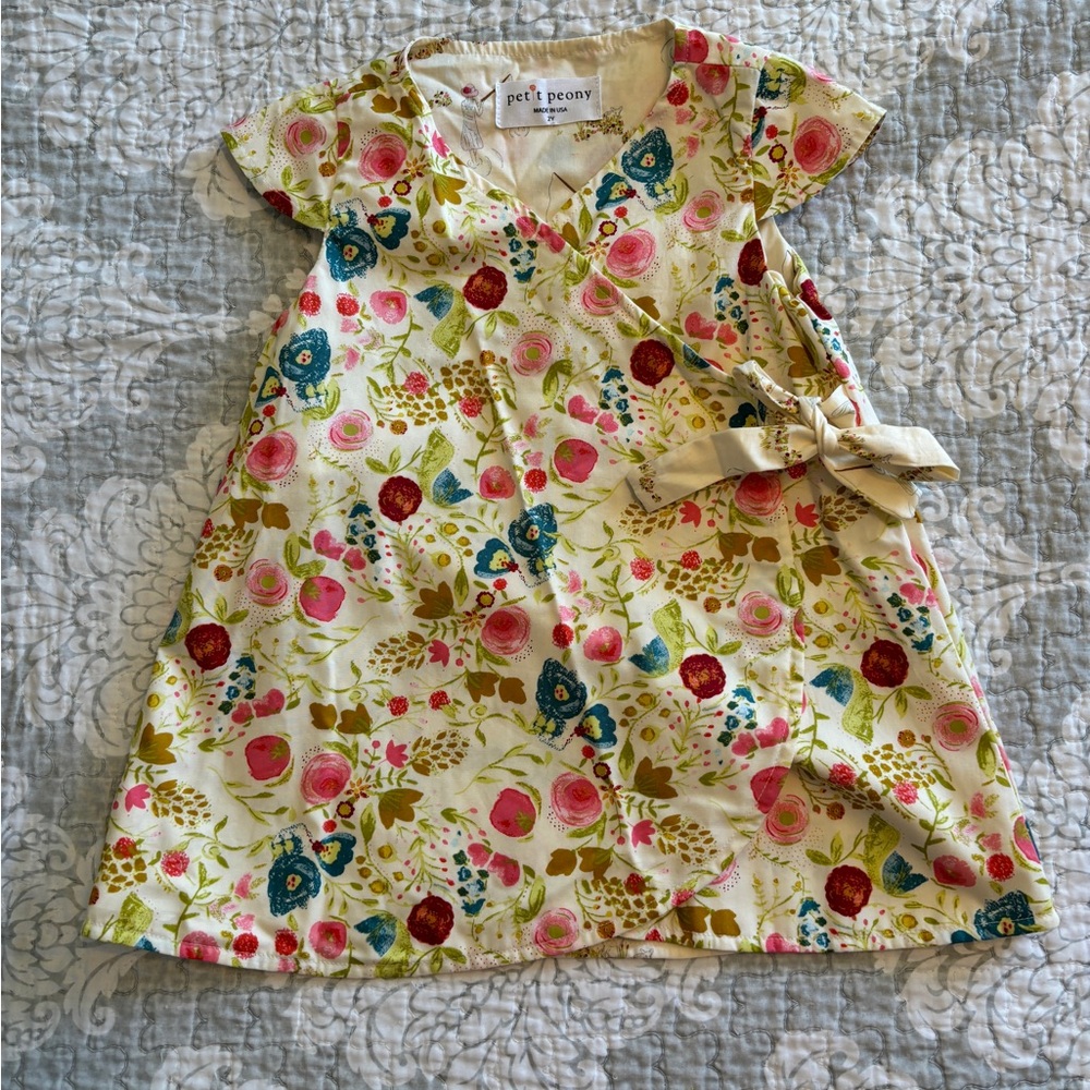 Petit Peony wrap dress - 2T